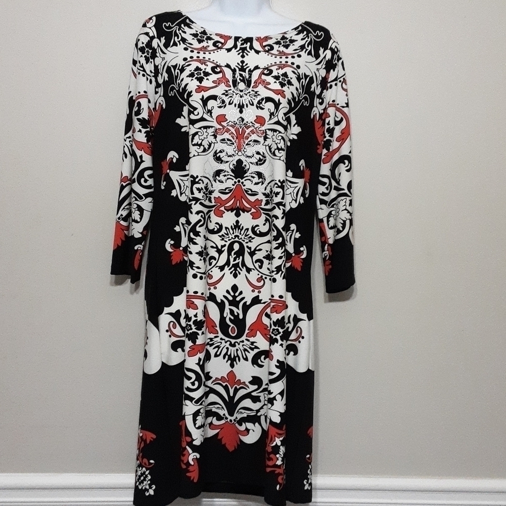 Haani women mini sheath dress L artwork embellishments Casual Party Goth